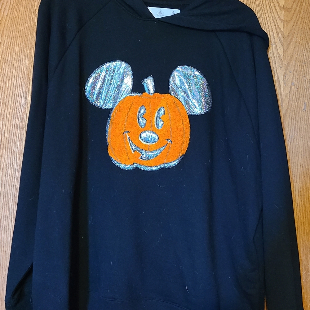 Disney Mickey Mouse pumpkin hoodie, black. Size 2xl.